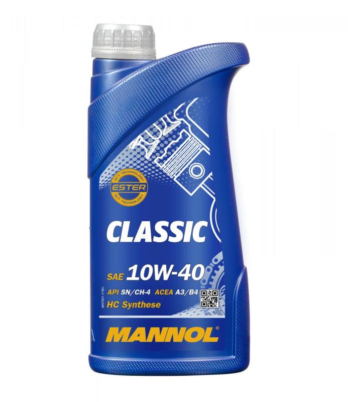 7501 MANNOL CLASSIC 10W40 1 л. Полусинтетическое моторное масло 10W-40