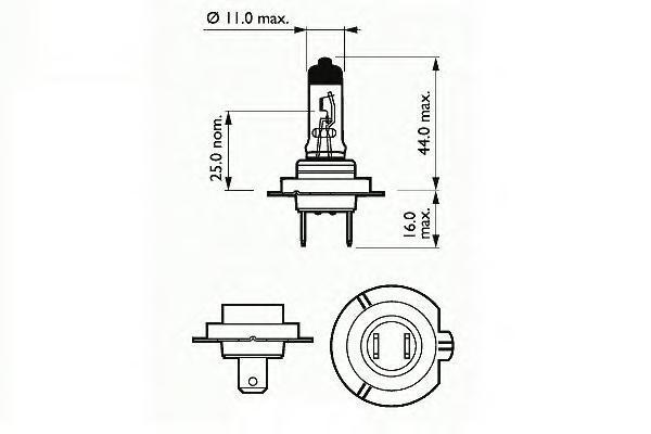 SCT 202907 (H7 Basic 12V 55W PX26d) Галогенная лампа