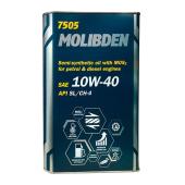 7505 MANNOL MOLIBDEN 10W40 4 л. (Metal) Полусинтетическое моторное масло 10W-40