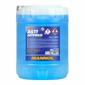 4011 MANNOL ANTIFREEZE LONGTERM AG11 10 л. Готовый раствор охлаждающей жидкости антифриз синий